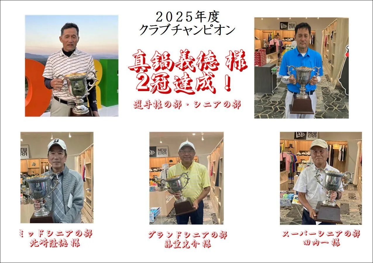 クラブ選手権優勝者一覧